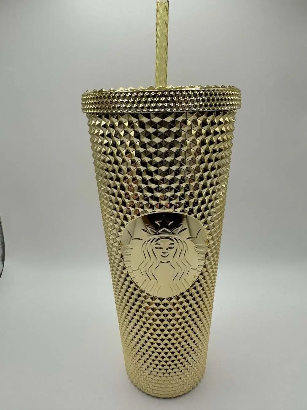 Starbucks 24oz Metallic Gold Studded Tumbler Cold Cup